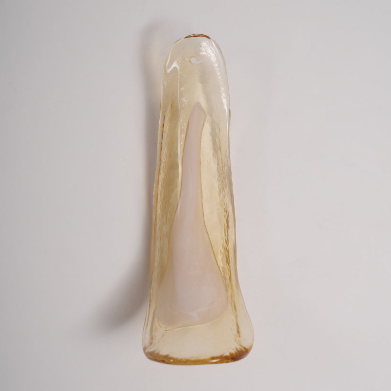 Chandelier Glass Murano 19.6 in Indoor Ceiling Light White Amber Clear Decorative Fixture | Thomler