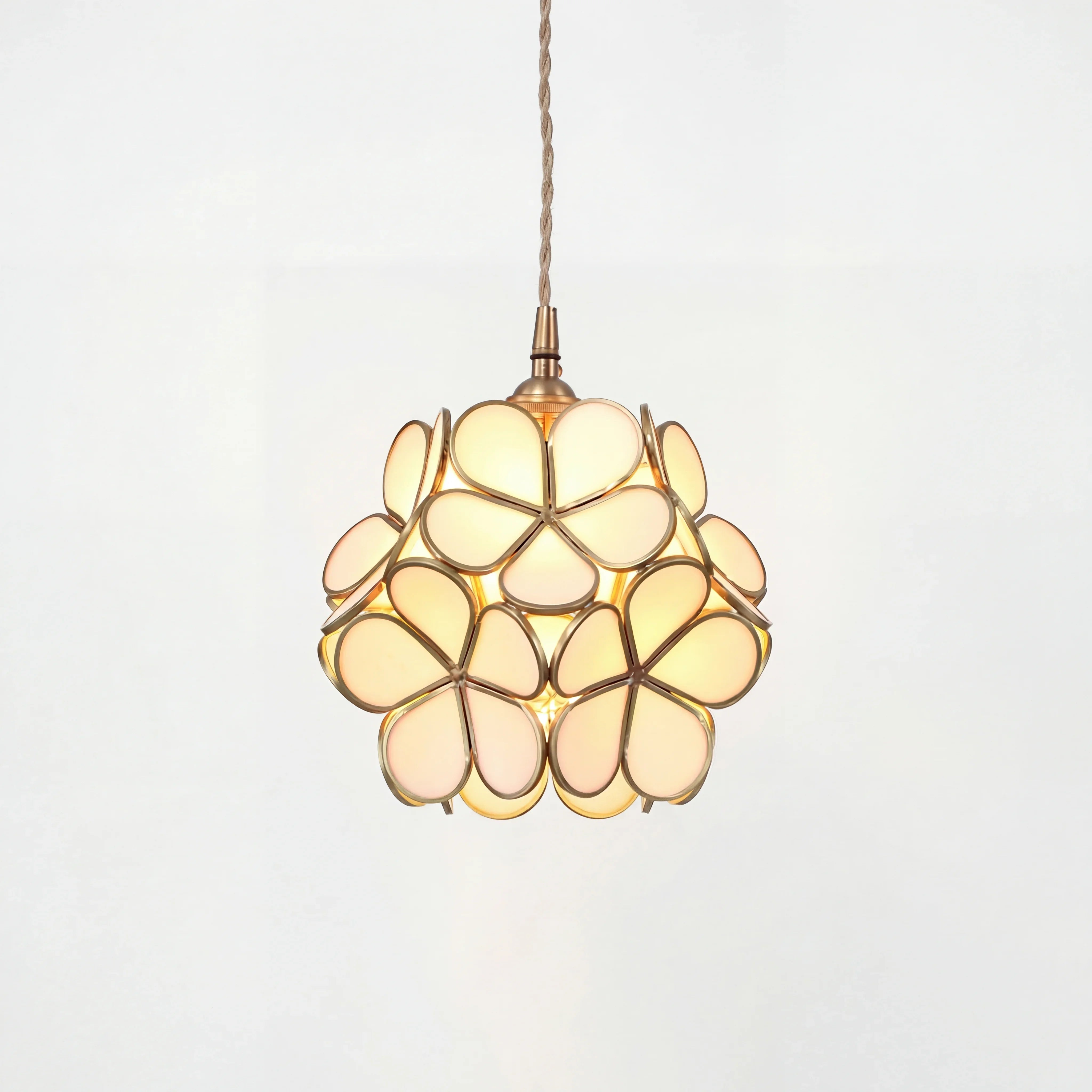 Pendant Light Glass Petal E27 Max 40W Ceiling Dining Room Bedroom Hanging Fixture Decorative Ambient Lighting | Thomler