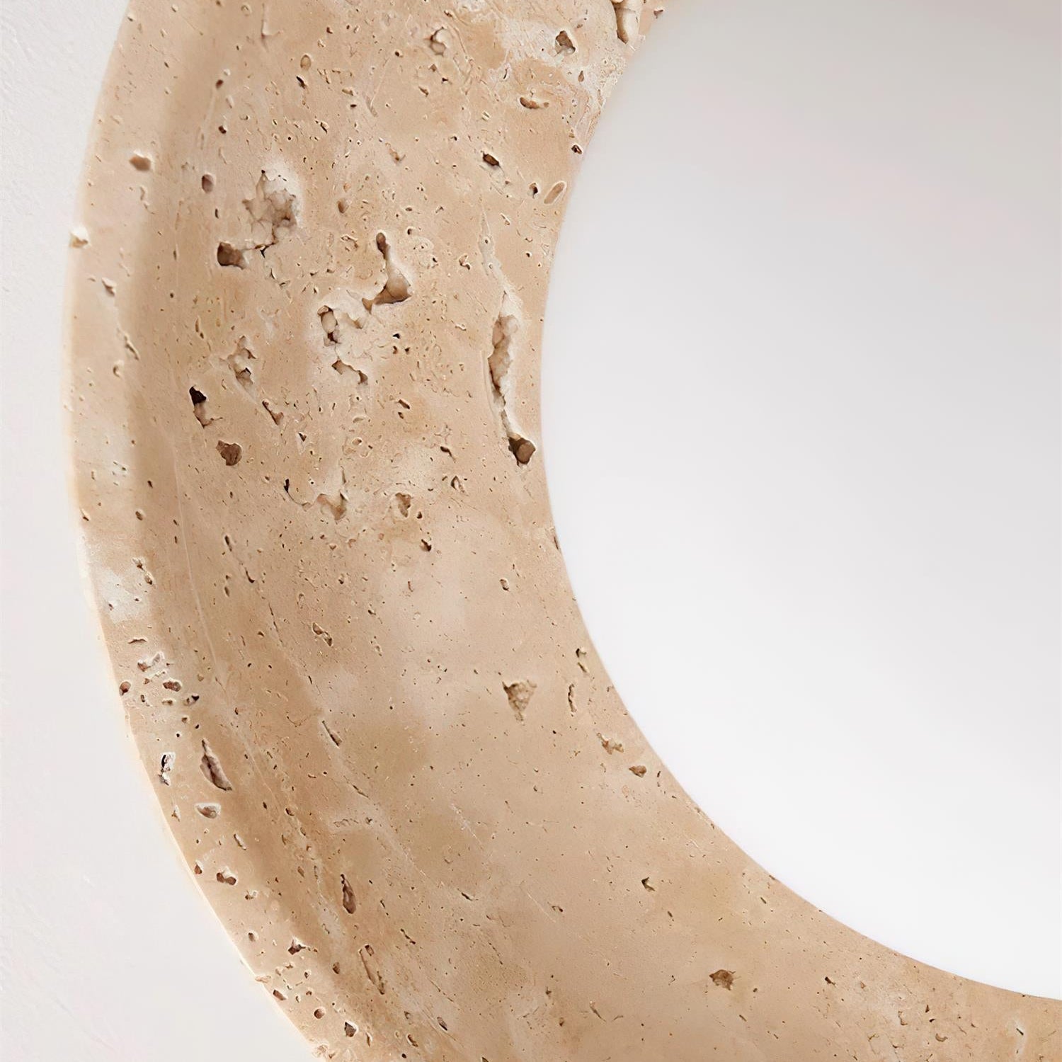 Ceiling Light Wood And Travertine 9.8 In White Hallway Bedroom Flush Mount Wall Or Ceiling Fixture | Thomler