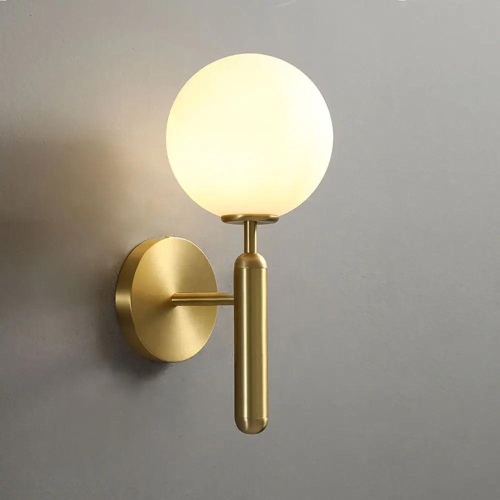 Decorative Wall Sconce Light with Handcrafted Glass Shade for Living Room Bedroom Hallway Modern Brass Black Finish | Thomler