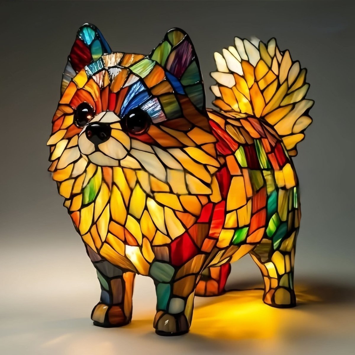 USB Powered Dog Breed LED Night Light 6 in Accent Lamp Warm Glow for Bedroom Nightstand Desk Shelf Decor Puppy Sculpture Chihuahua Corgi Dac | Thomler