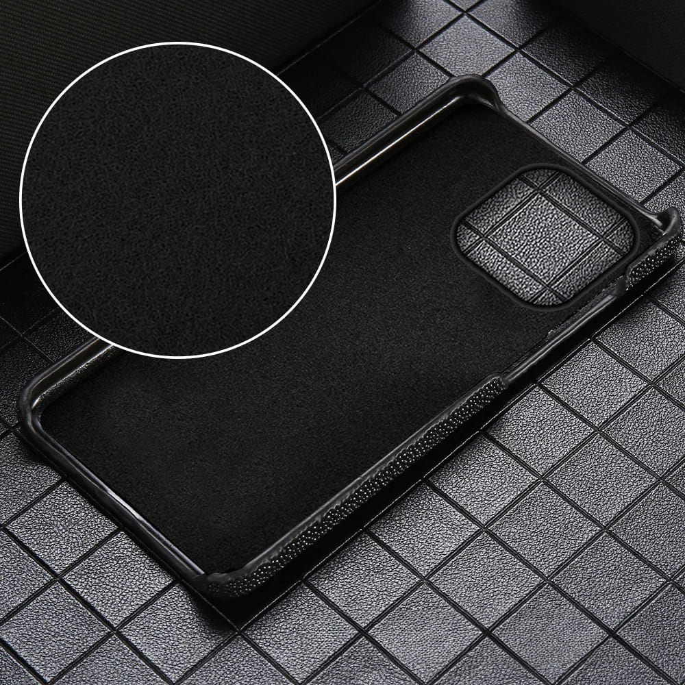 Authentic Stingray Skin Phone Case for iPhone 17 Pro Max 16 15 14 13 12 11 Shock Absorbent Premium Leather Cover Anti-Fingerprint | Thomler
