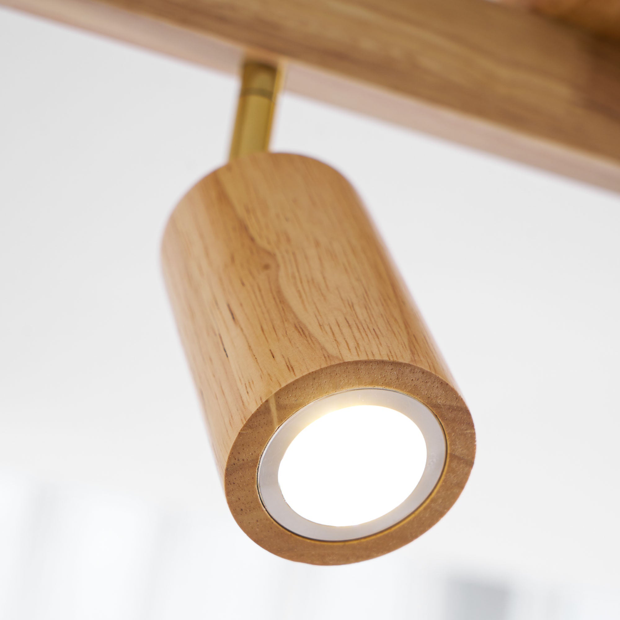 Wood Pendant Track Light 4 Heads 39.4 in Indoor Ceiling Wall Rustic Modern Lamp | Thomler