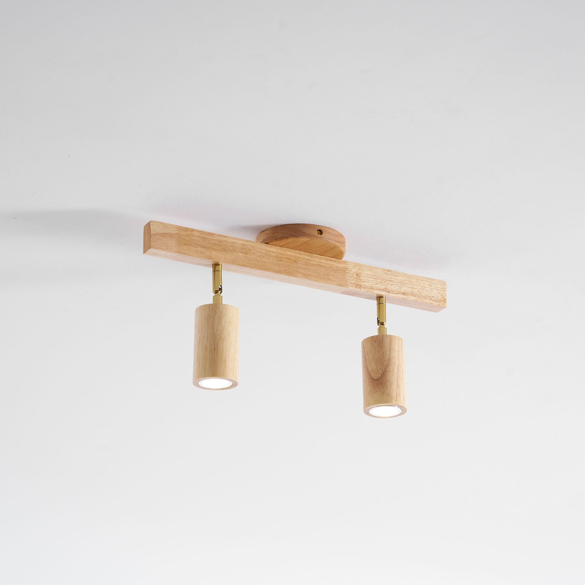 Wood Pendant Track Light 4 Heads 39.4 in Indoor Ceiling Wall Rustic Modern Lamp | Thomler