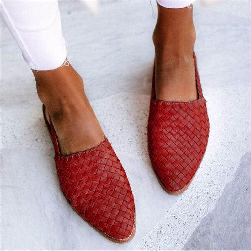 Navando | Gevlochten Slingback Sandaal Met Lage Hak