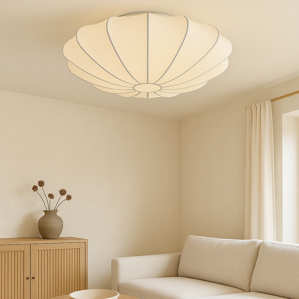 Ceiling Lamp Silk Fiber Ø40–80 cm Warm White Living Room Bedroom Ambient Light Modern Minimalist Hanging Fixture | Thomler