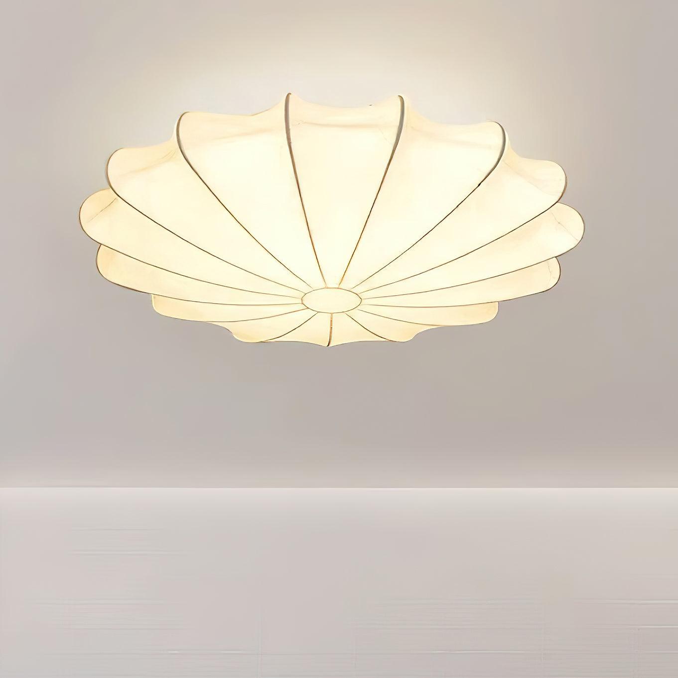 Ceiling Light Metal Silk 15.7 in White Indoor Living Room Bedroom Wall Mount Fixture Modern Decorative Lighting | Thomler