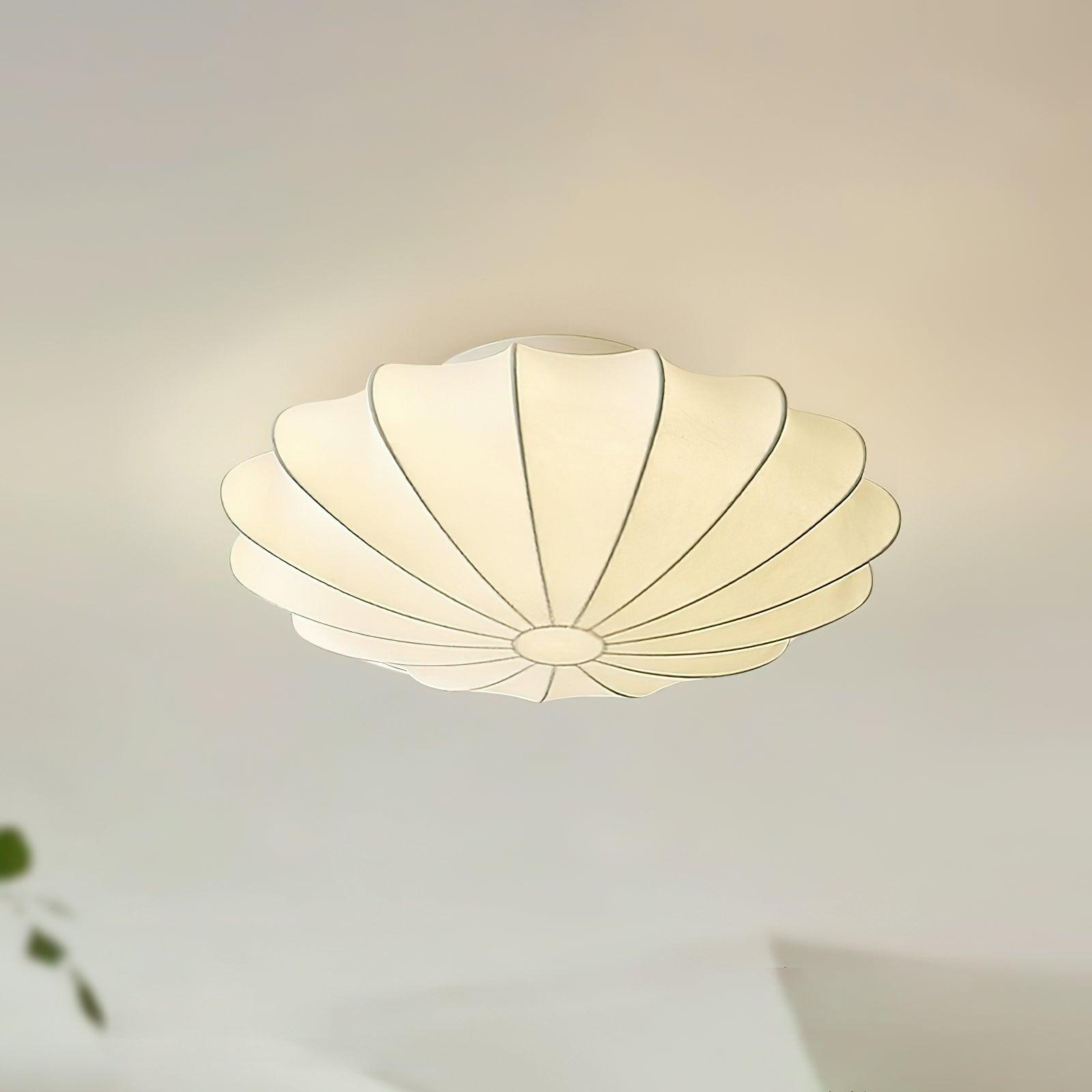Ceiling Light Metal Silk 15.7 in White Indoor Living Room Bedroom Wall Mount Fixture Modern Decorative Lighting | Thomler