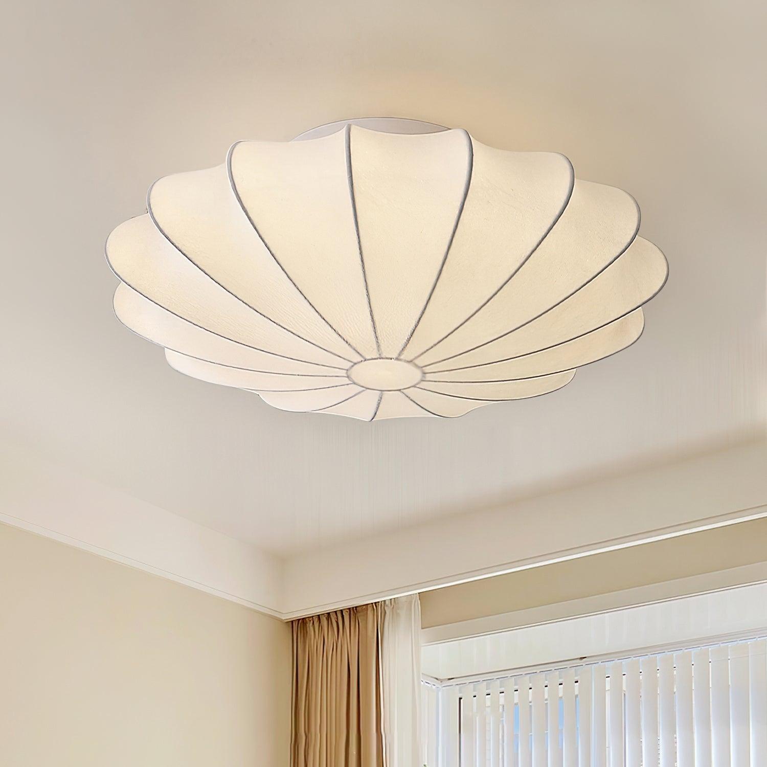 Ceiling Light Metal Silk 15.7 in White Indoor Living Room Bedroom Wall Mount Fixture Modern Decorative Lighting | Thomler