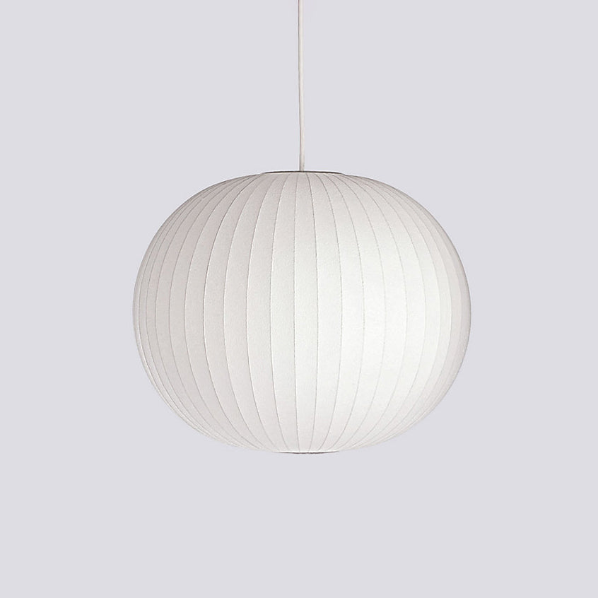 Bubble Silk Pendant Light 19.7 in White Ceiling Dining Room Modern Hanging Lamp | Thomler