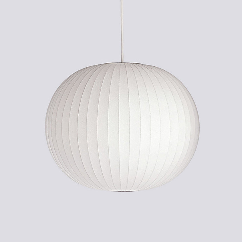 Bubble Silk Pendant Light 19.7 in White Ceiling Dining Room Modern Hanging Lamp | Thomler