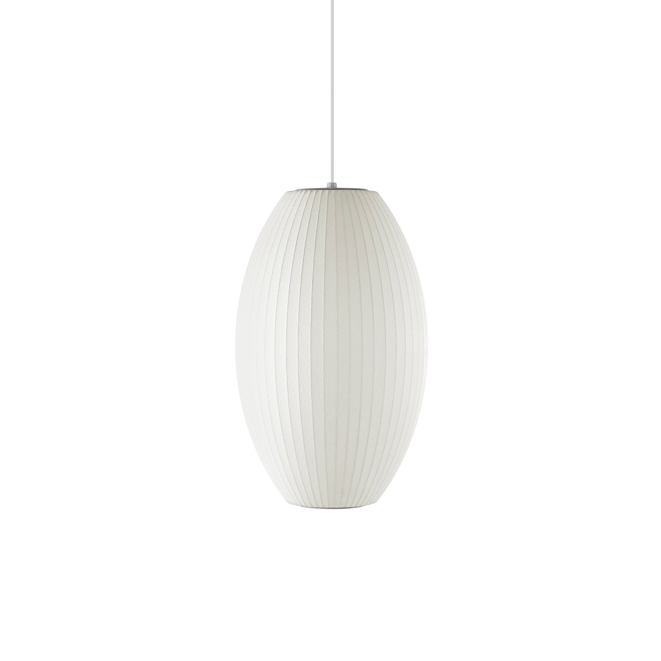 Bubble Silk Pendant Light 19.7 in White Ceiling Dining Room Modern Hanging Lamp | Thomler