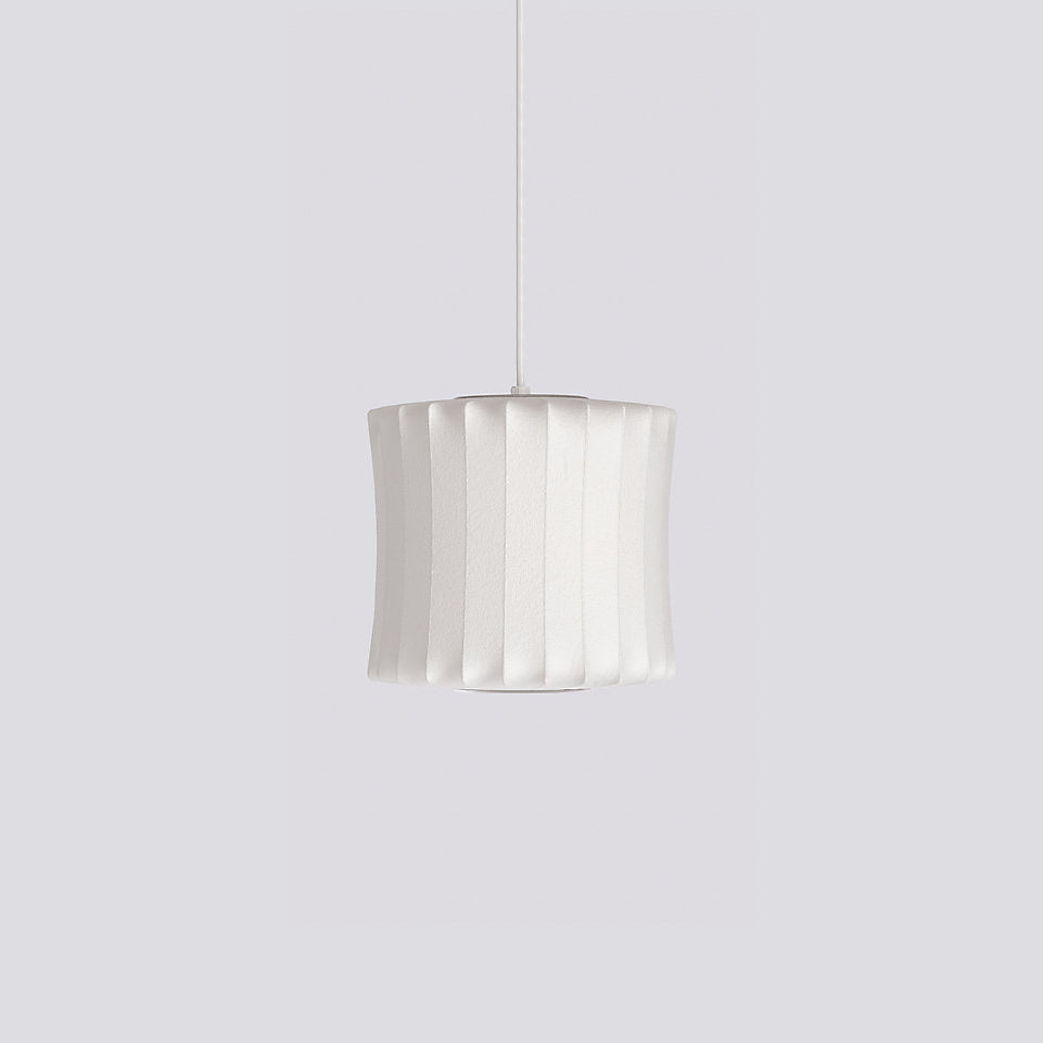 Bubble Silk Pendant Light 19.7 in White Ceiling Dining Room Modern Hanging Lamp | Thomler