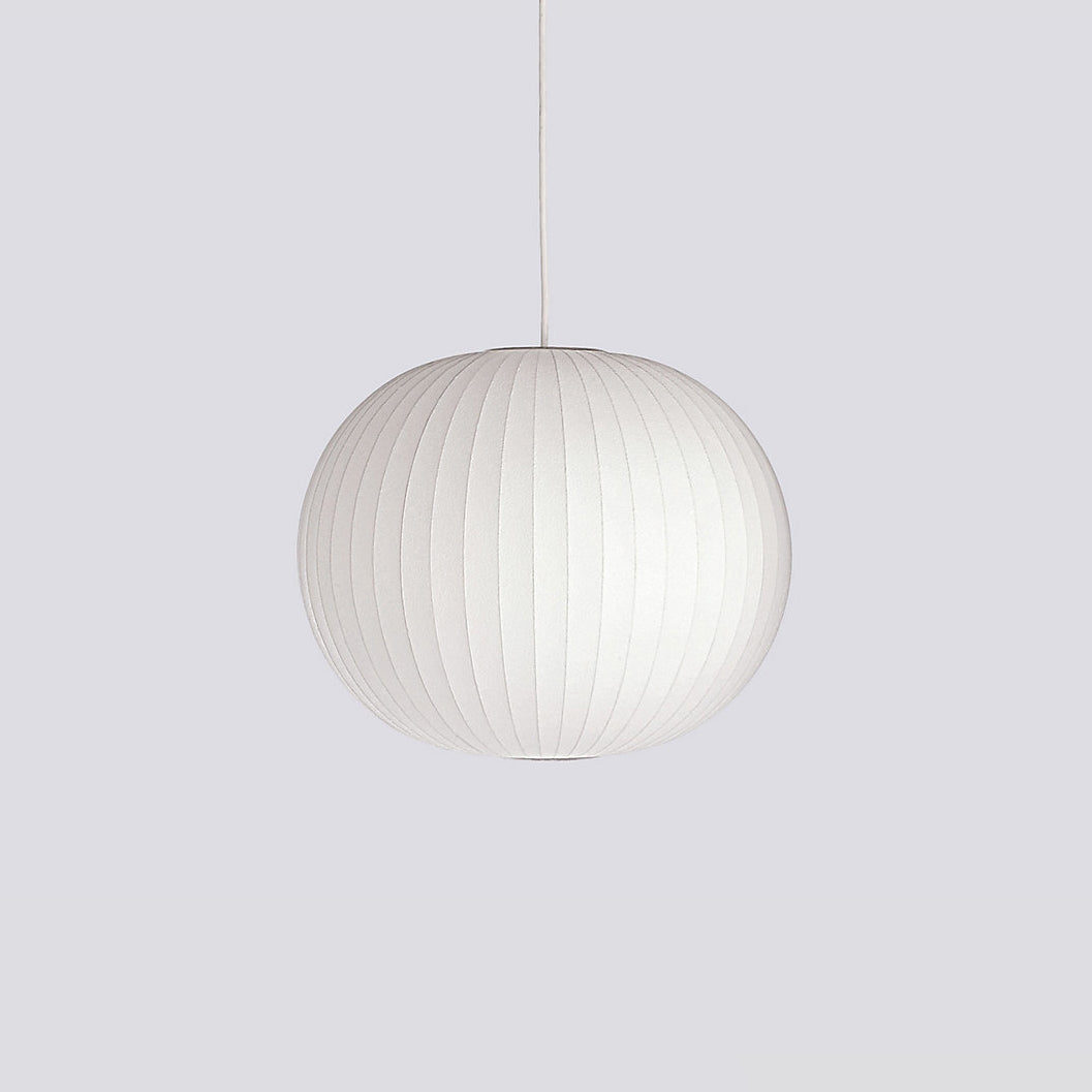 Bubble Silk Pendant Light 19.7 in White Ceiling Dining Room Modern Hanging Lamp | Thomler