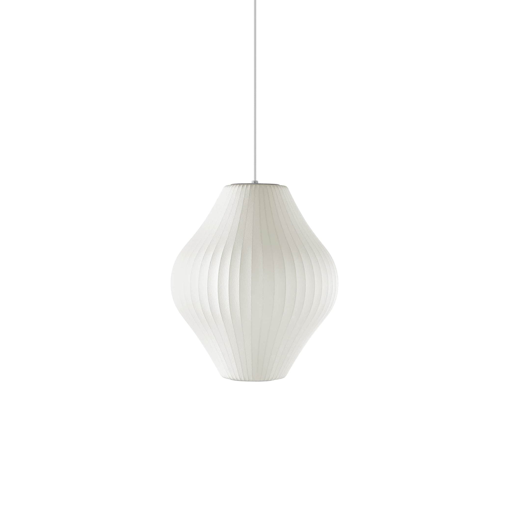 Bubble Silk Pendant Light 19.7 in White Ceiling Dining Room Modern Hanging Lamp | Thomler