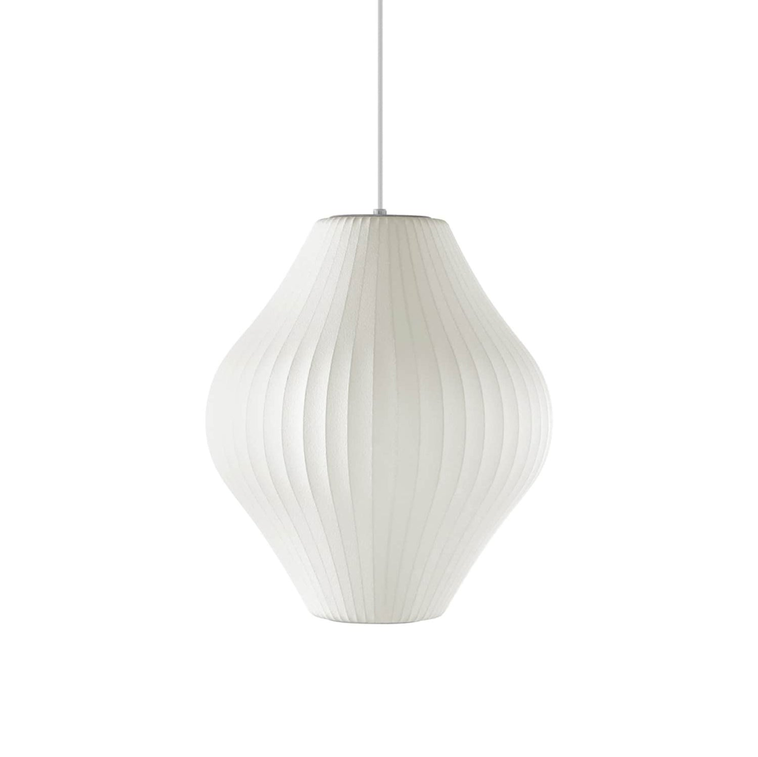 Bubble Silk Pendant Light 19.7 in White Ceiling Dining Room Modern Hanging Lamp | Thomler