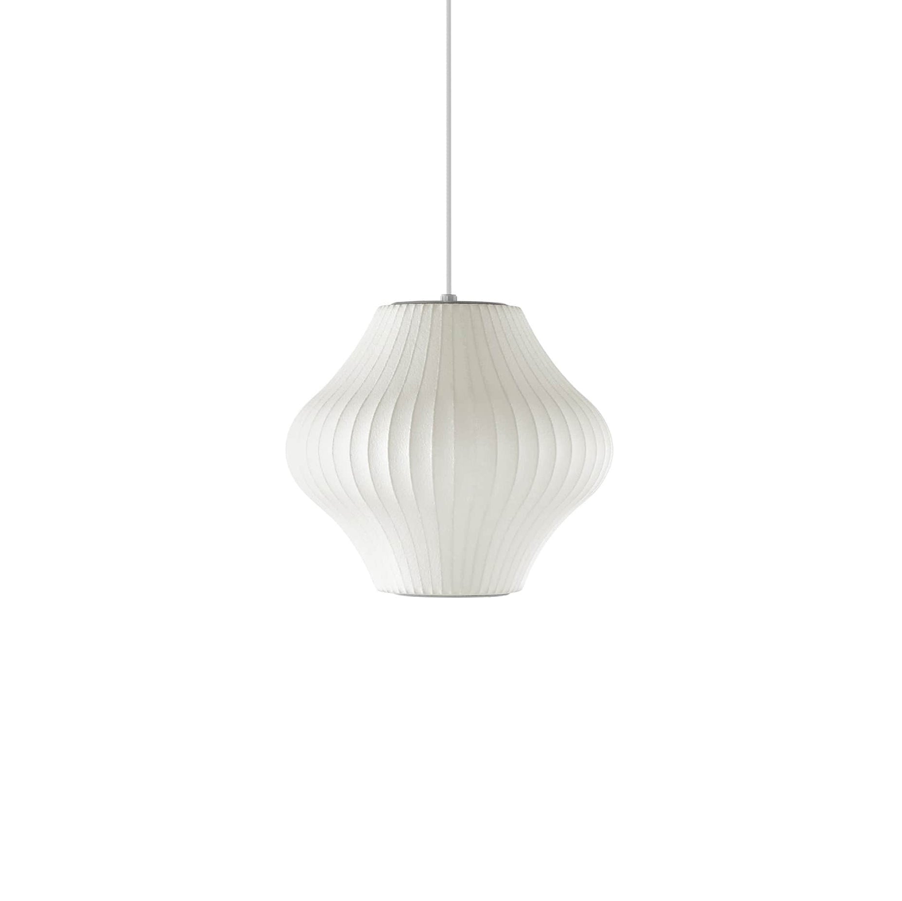 Bubble Silk Pendant Light 19.7 in White Ceiling Dining Room Modern Hanging Lamp | Thomler