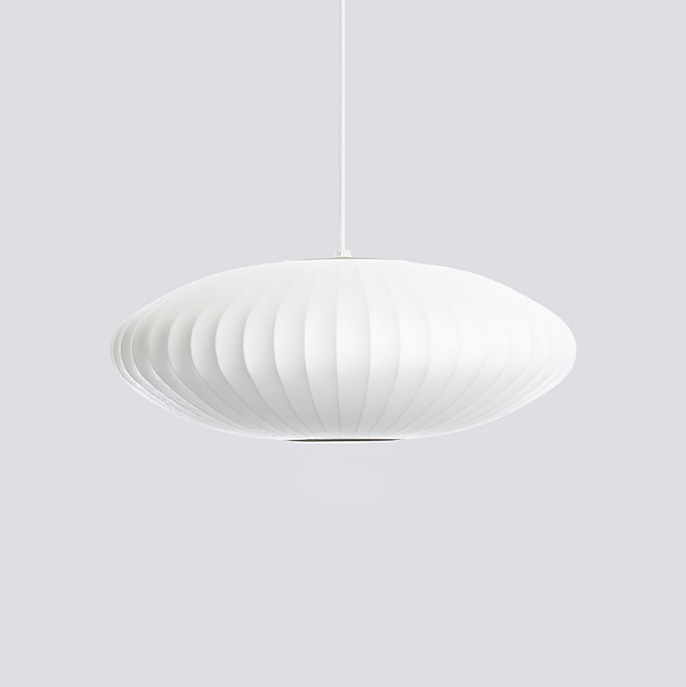 Bubble Silk Pendant Light 19.7 in White Ceiling Dining Room Modern Hanging Lamp | Thomler