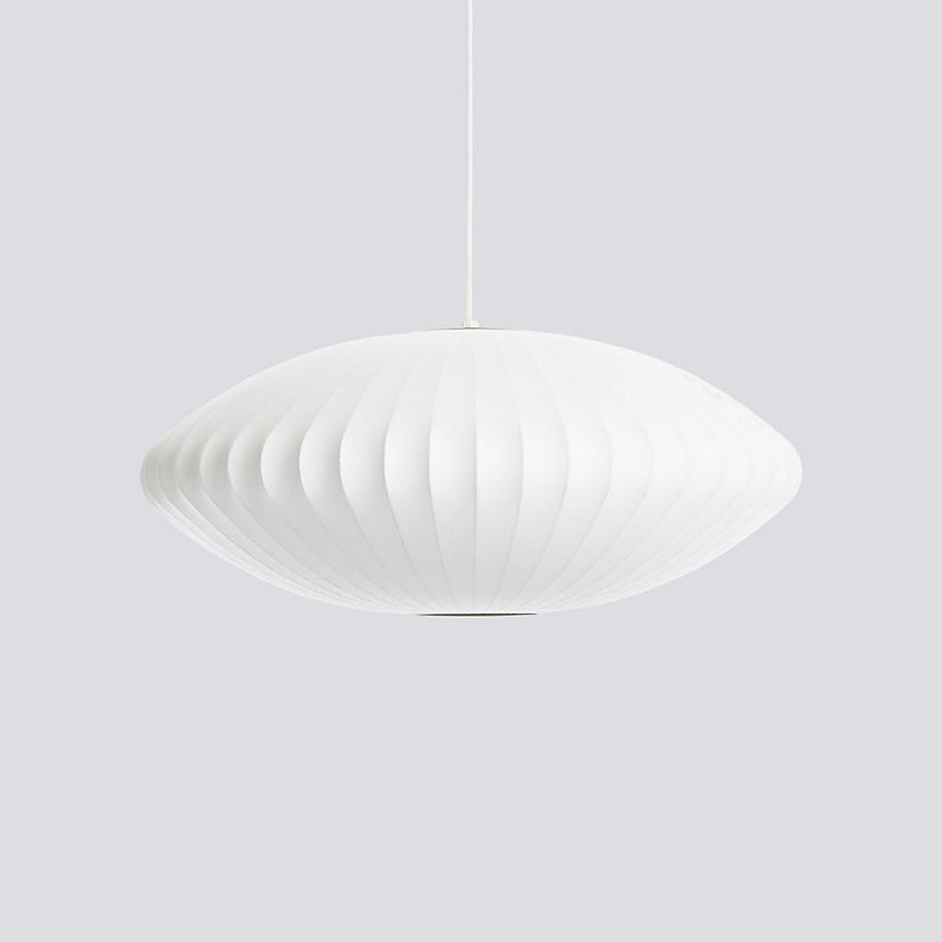 Bubble Silk Pendant Light 19.7 in White Ceiling Dining Room Modern Hanging Lamp | Thomler