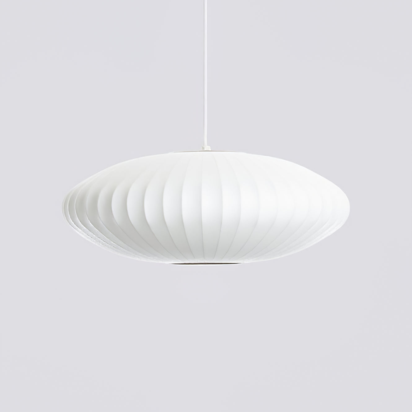 Bubble Silk Pendant Light 19.7 in White Ceiling Dining Room Modern Hanging Lamp | Thomler