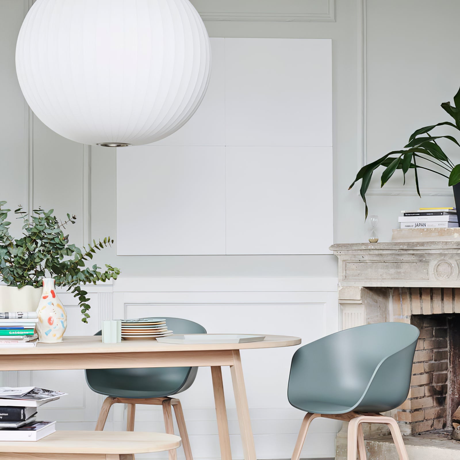 Bubble Silk Pendant Light 19.7 in White Ceiling Dining Room Modern Hanging Lamp | Thomler