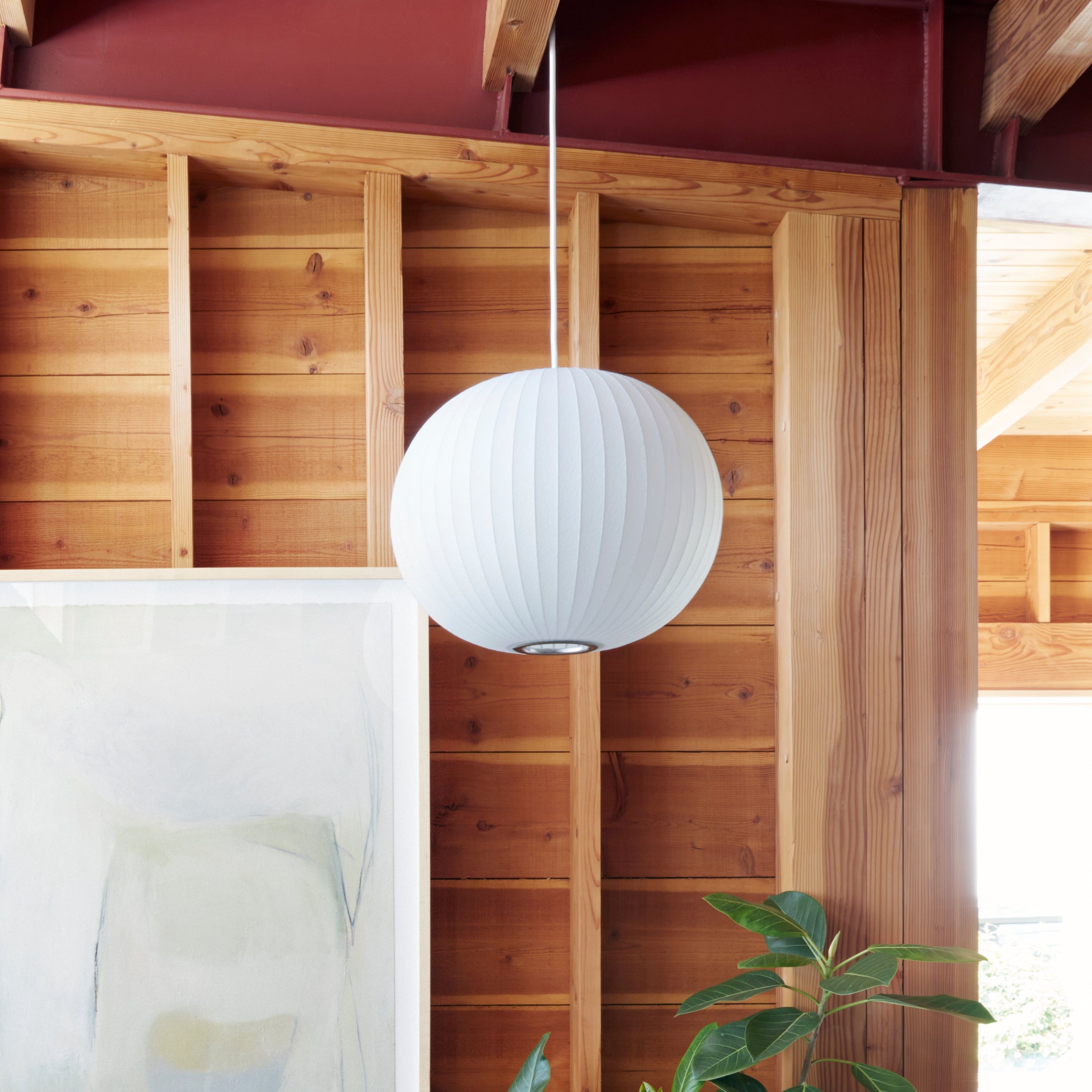 Bubble Silk Pendant Light 19.7 in White Ceiling Dining Room Modern Hanging Lamp | Thomler