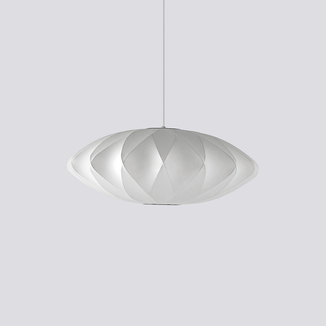 Bubble Silk Pendant Light 19.7 in White Ceiling Dining Room Modern Hanging Lamp | Thomler