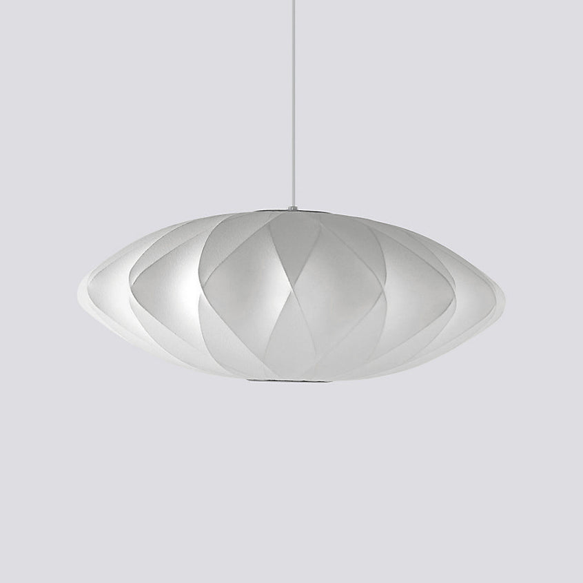Bubble Silk Pendant Light 19.7 in White Ceiling Dining Room Modern Hanging Lamp | Thomler