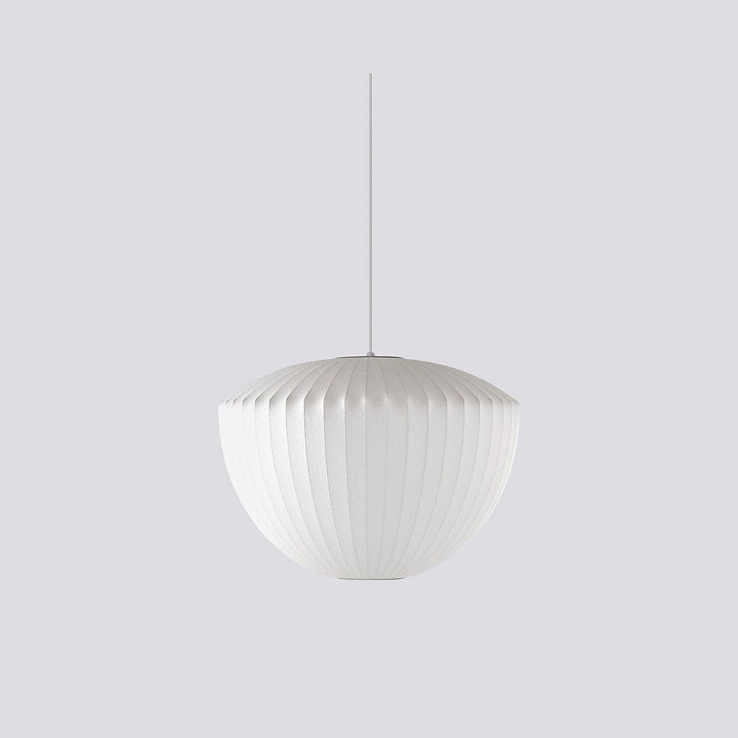 Bubble Silk Pendant Light 19.7 in White Ceiling Dining Room Modern Hanging Lamp | Thomler