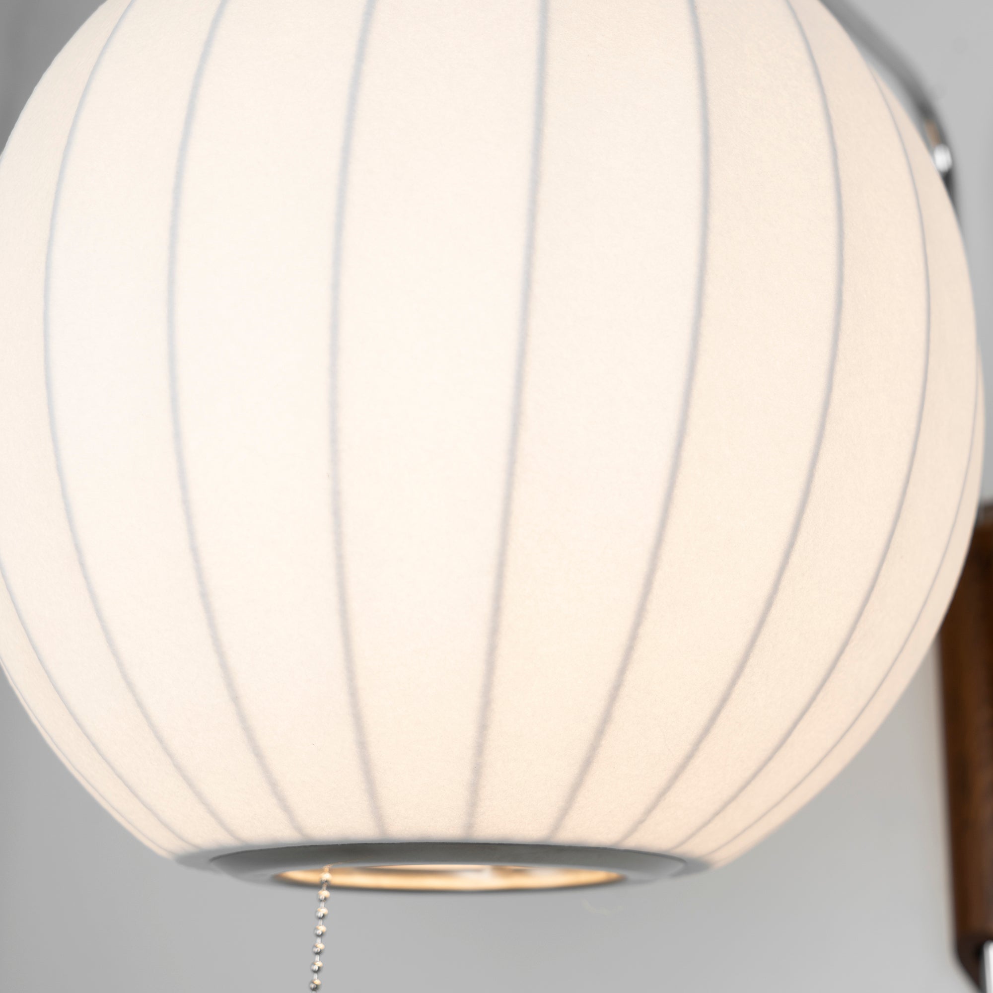 Wall Lamp Walnut Opal Shade 40.0 cm White Bedroom Living Room Plug In Reading Light Japandi Mid Century Accent Lighting | Thomler