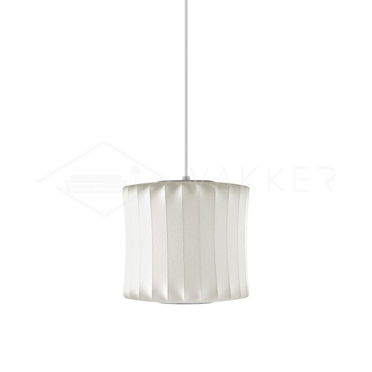 Bubble Silk Pendant Light 19.7 in White Ceiling Dining Room Modern Hanging Lamp | Thomler