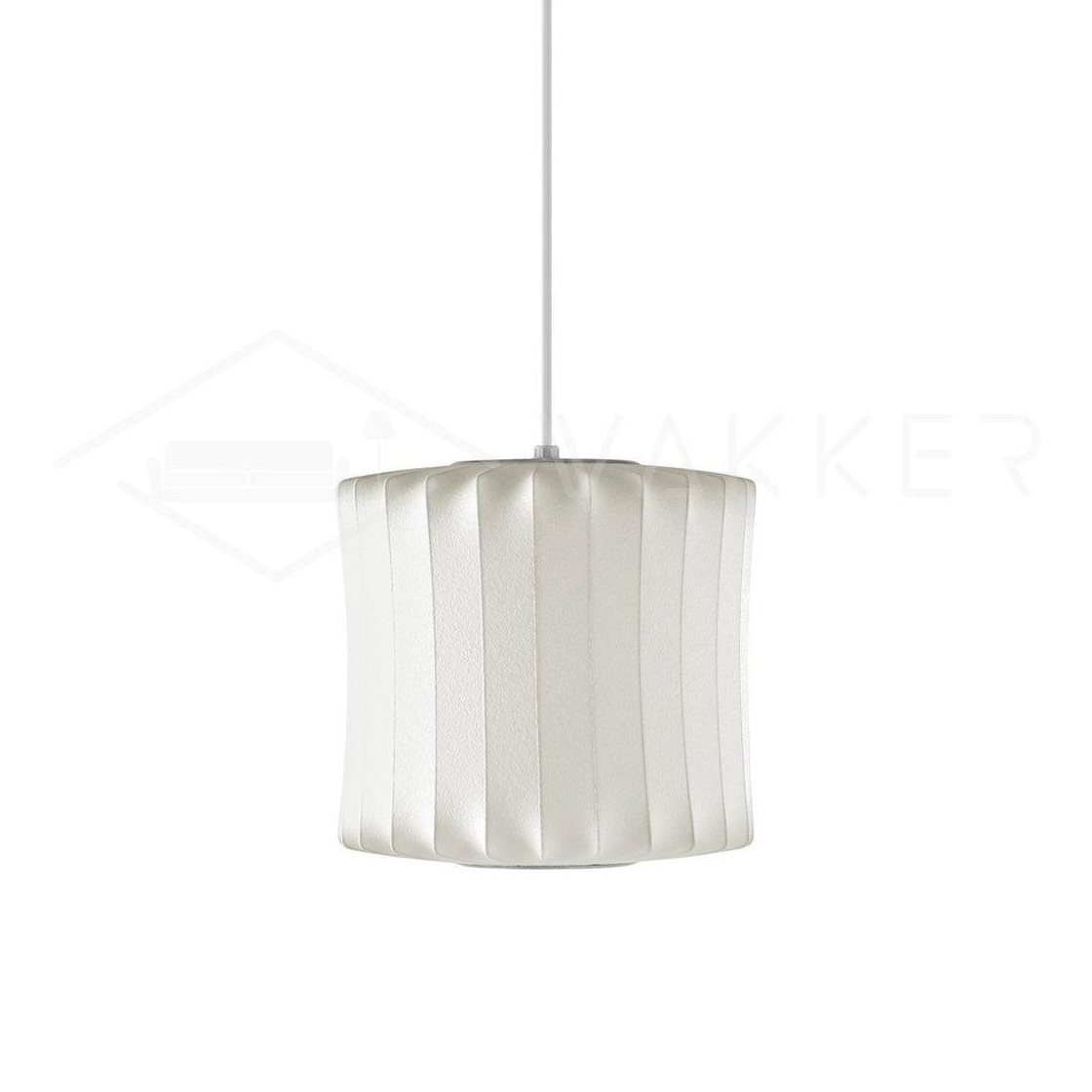 Bubble Silk Pendant Light 19.7 in White Ceiling Dining Room Modern Hanging Lamp | Thomler