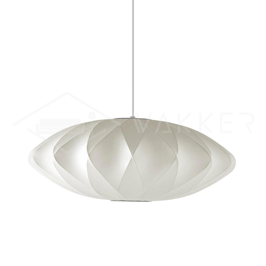 Bubble Silk Pendant Light 19.7 in White Ceiling Dining Room Modern Hanging Lamp | Thomler