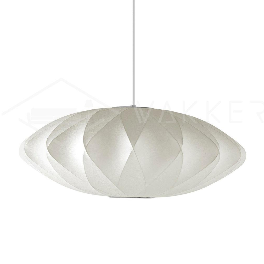 Bubble Silk Pendant Light 19.7 in White Ceiling Dining Room Modern Hanging Lamp | Thomler