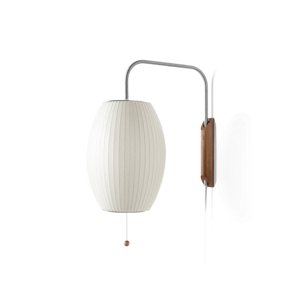 Wall Lamp Polymer Steel 11 in x 15.8 in Walnut Indoor Reading Bedroom Accent Lighting | Thomler