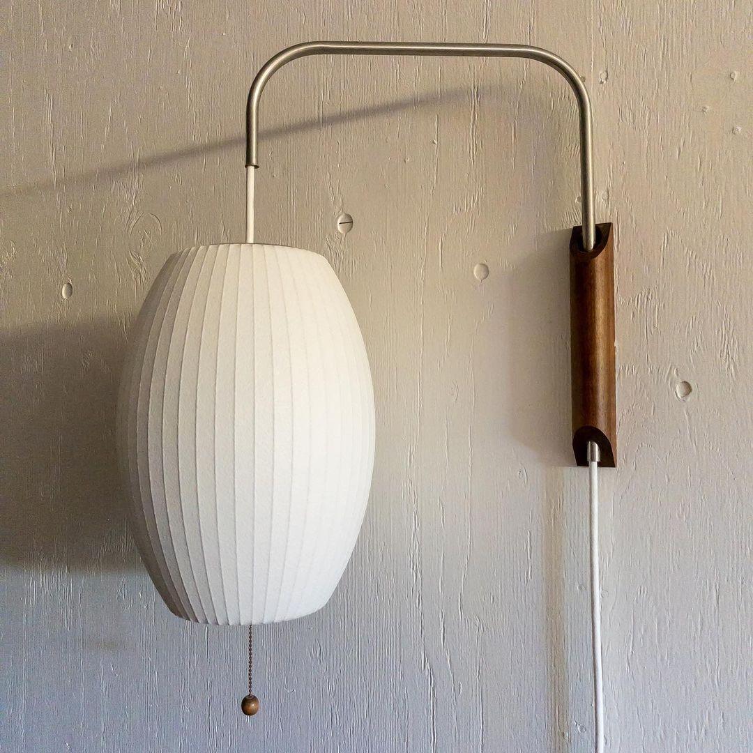 Ball Wall Sconce Swivel LED 15.7 in Chrome Walnut Indoor Lighting Adjustable Plug Cord | Thomler