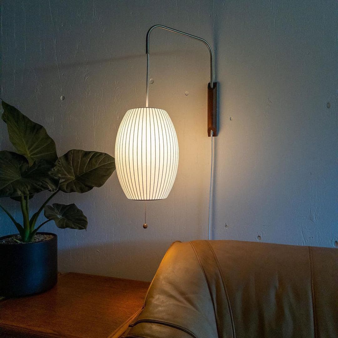 Wall Lamp Polymer Steel 11 in x 15.8 in Walnut Indoor Reading Bedroom Accent Lighting | Thomler