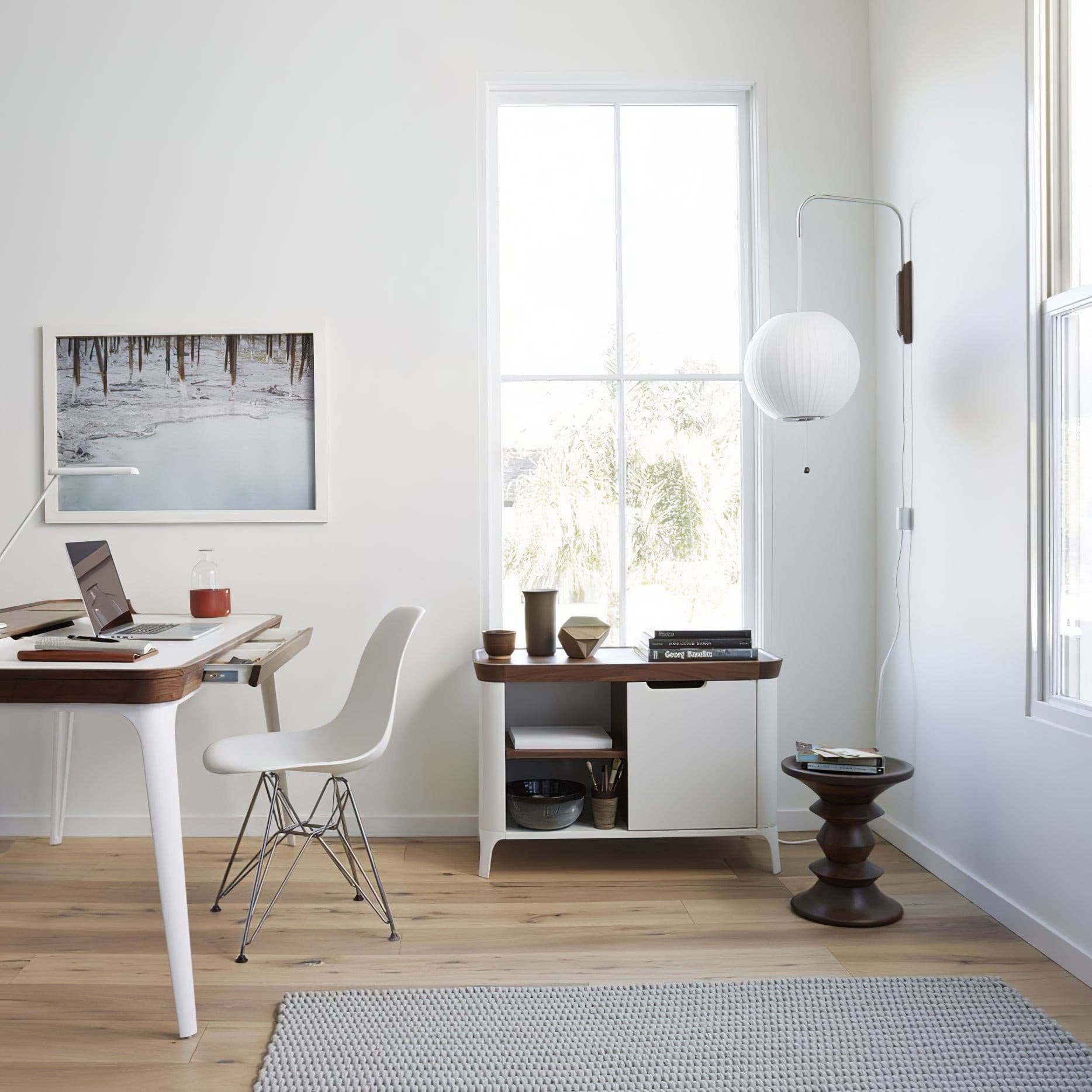 Wall Lamp Polymer Steel 11 in x 15.8 in Walnut Indoor Reading Bedroom Accent Lighting | Thomler