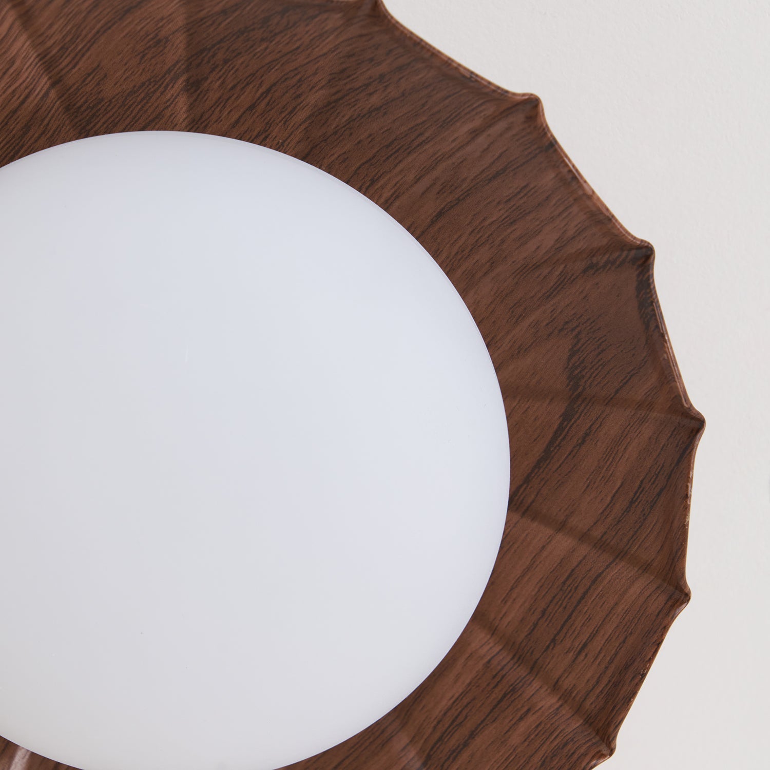 Ceiling Light Metal 9.8 in x 5.1 in Warm White LED Brown Beige White Walnut Living Room Bedroom Fixture | Thomler
