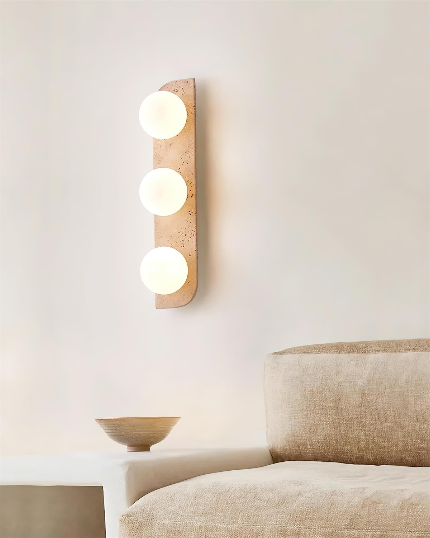Wall Lamp Travertine Stone 7W G9 7 in Indoor Bathroom Hallway Lighting Fixture Modern Minimalist Design | Thomler