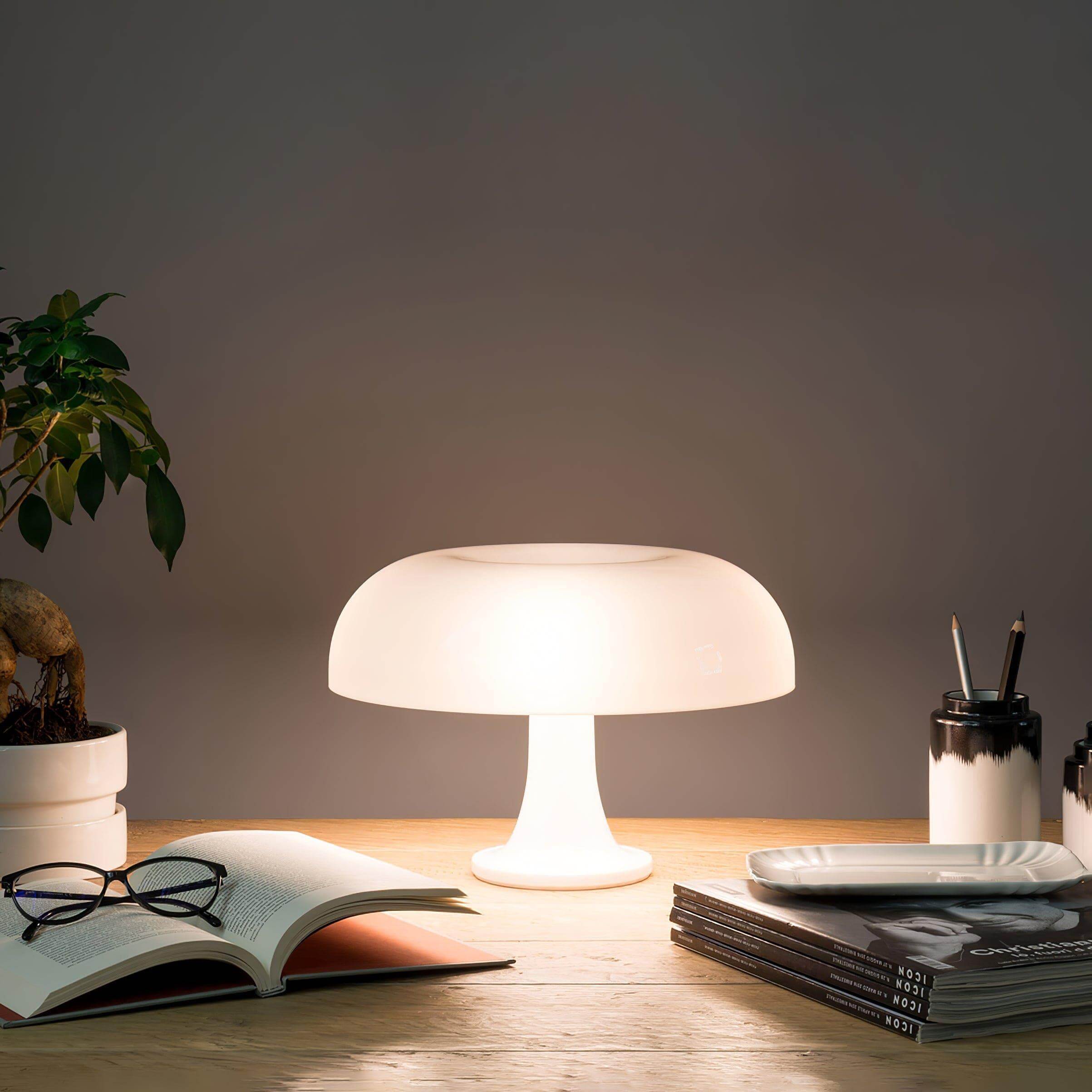 Table Lamp Metal 12.6 in Warm White Indoor Desk Reading Light Modern Minimalist Design | Thomler