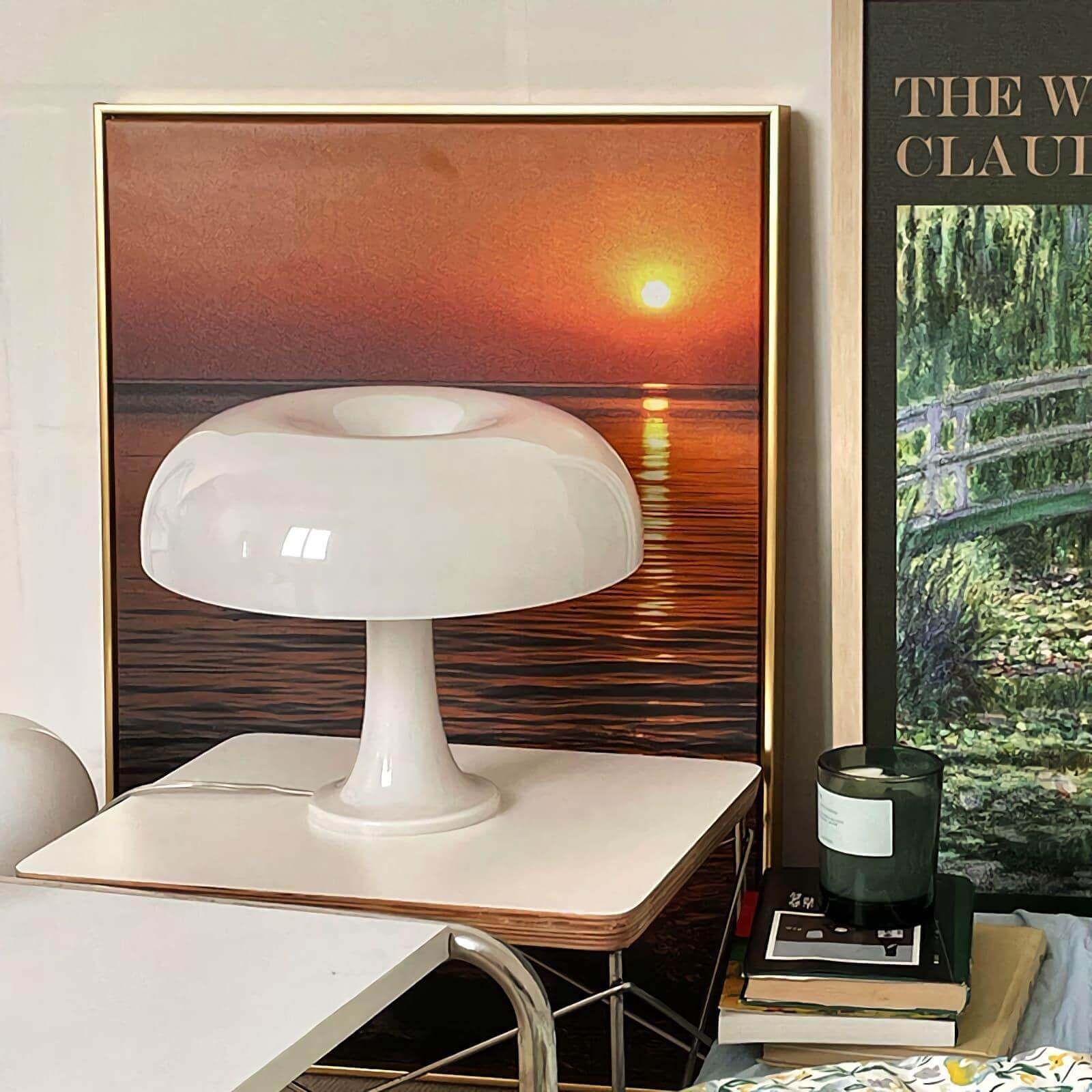 Table Lamp Metal 12.6 in Warm White Indoor Desk Reading Light Modern Minimalist Design | Thomler