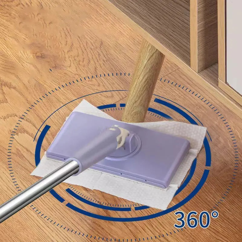 Compact Spin Mop with Press-Release Head – Hands-Free Cloth Ejection for Quick Floor Cleaning | Thomler