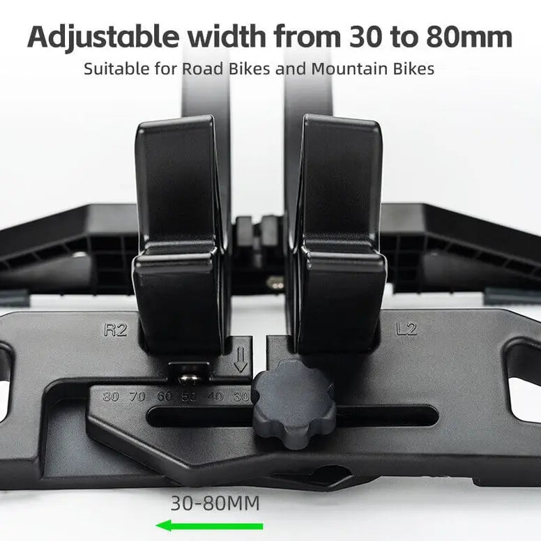 Bicycle Stand ABS Plastic 54.0 cm x 40.0 cm Bike Storage Floor Rack Front Rear Wheel Parking Holder Garage Organisation | Thomler
