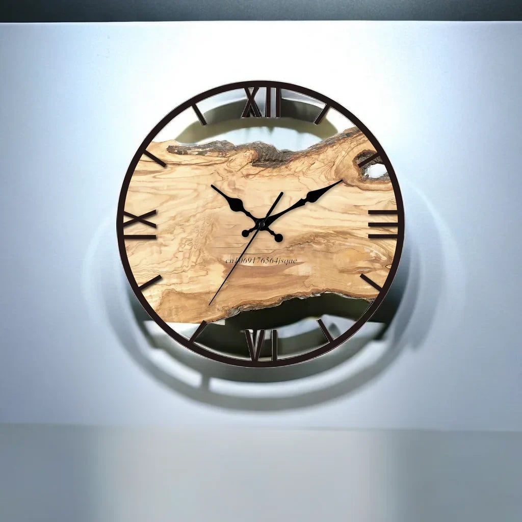 Clear Acrylic Wall Clock – Silent Quartz Movement, Modern See-Through Design for Living Room & Bedroom | Thomler