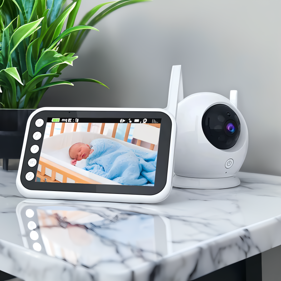 Wireless Baby Monitor with Night Vision Camera & Two-Way Audio – 1080p HD Display for Nursery Safety | Thomler