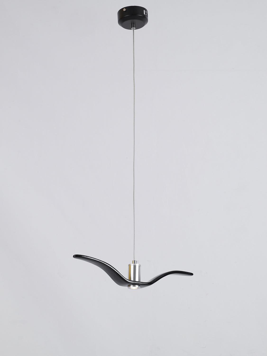 Pendant Light Resin LED 40.0 cm Black Dining Room Bird Ceiling Hanging Lamp Adjustable Cable Modern Scandinavian | Thomler