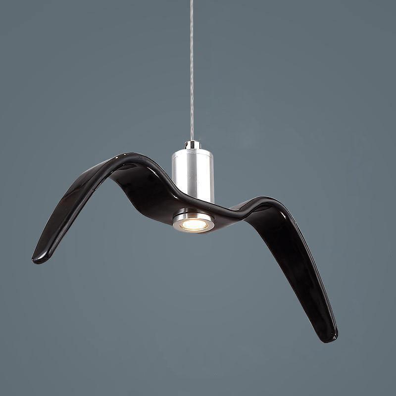 Pendant Light Resin LED 40.0 cm Black Dining Room Bird Ceiling Hanging Lamp Adjustable Cable Modern Scandinavian | Thomler