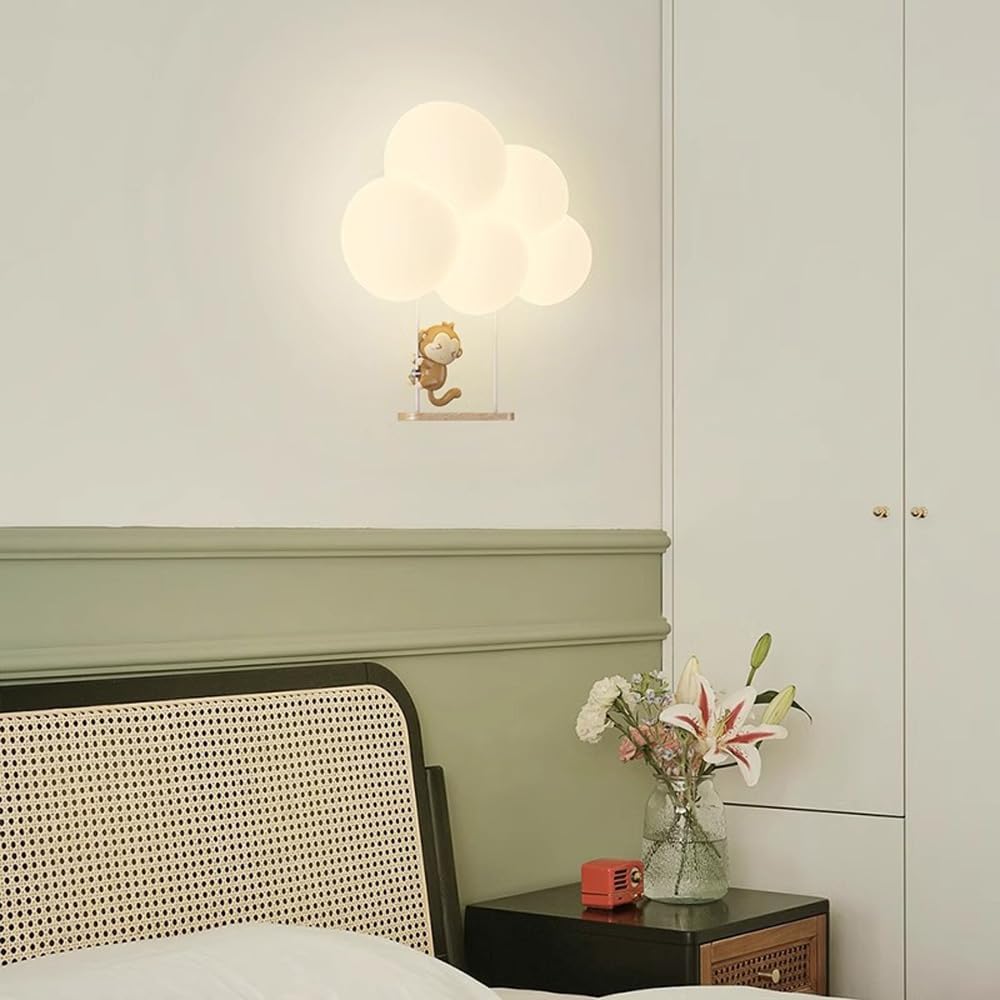 Animal-Shaped Cloud Wall Light with LED Night Light for Kids Room – 3 Brightness Settings | Thomler