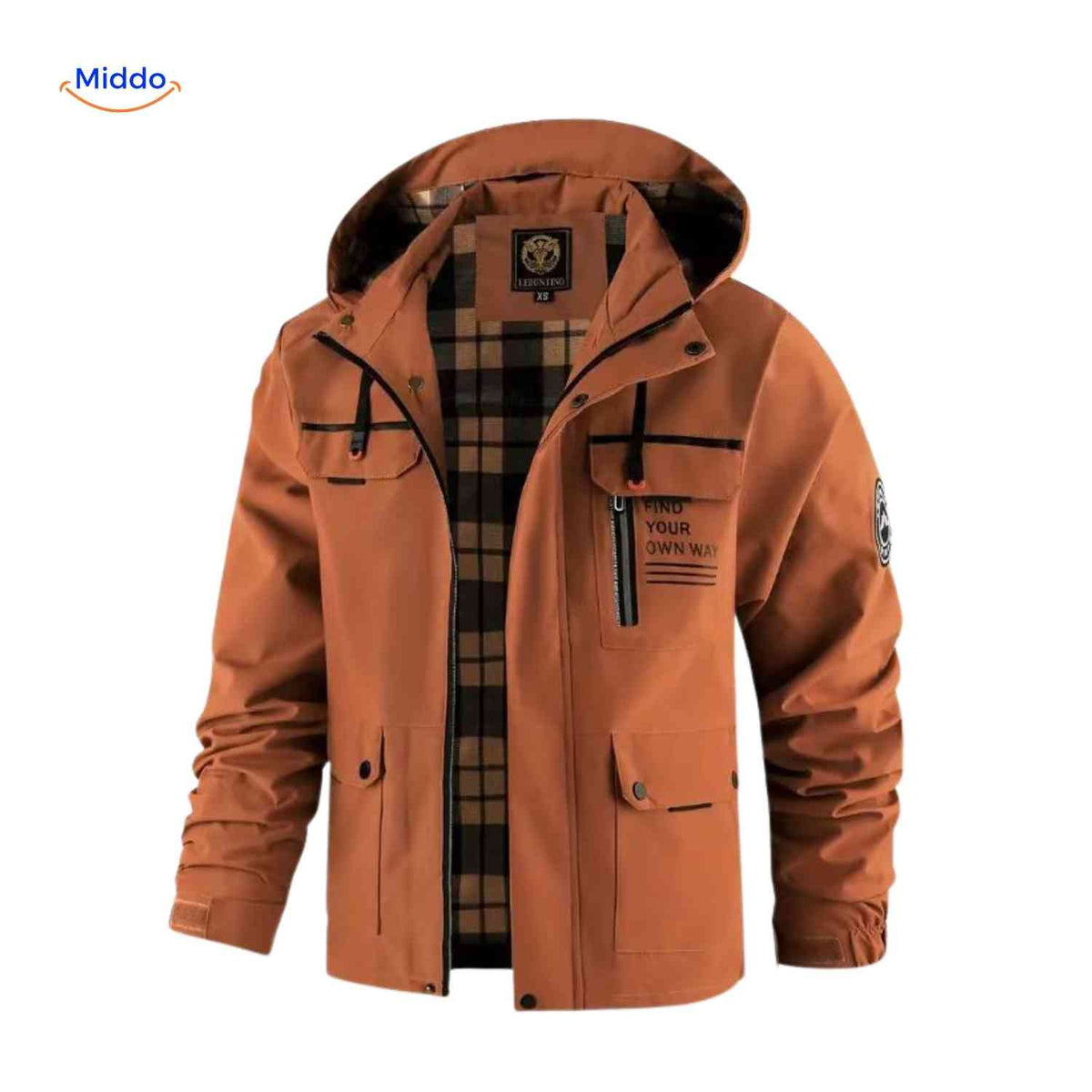 Men's Hooded All-Weather Jacket – Water-Resistant Cotton-Blend Parka for Fall & Spring | Thomler